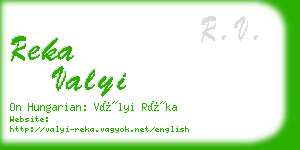 reka valyi business card